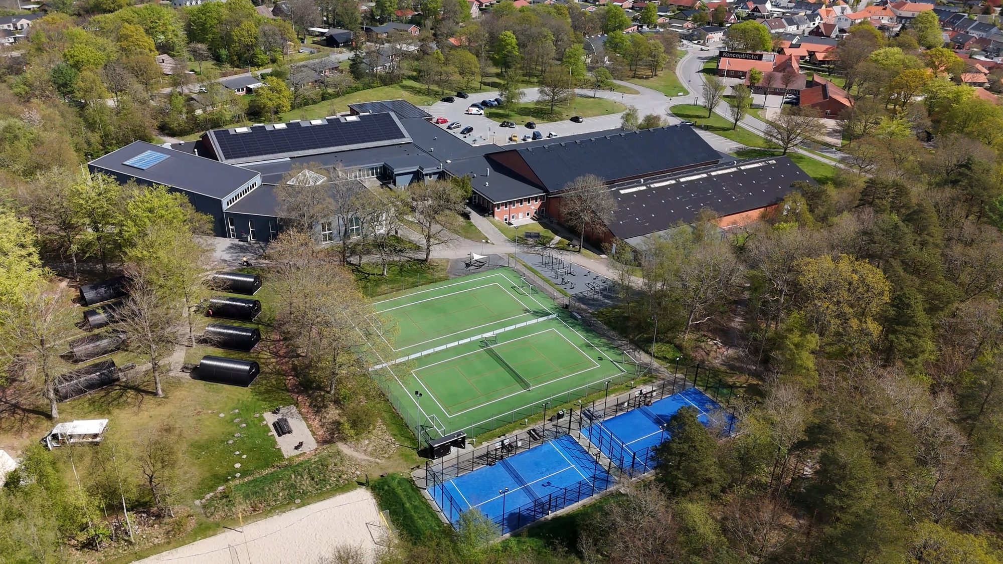 Sportspark Blaavandshuk set fra luften